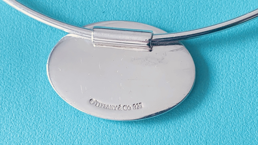 Tiffany & Co XL oval tag engraveable wire necklce image indicator(4)