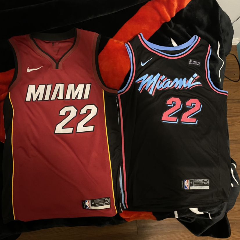 Two Jimmy Butler Miami Heat Basketball Jerseys