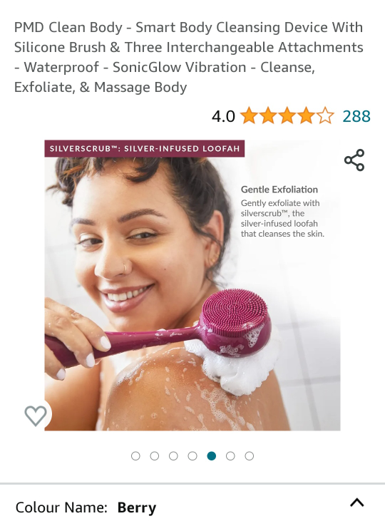 PMD Clean Body - Smart Body Cleansing Device With Silicone Brush image indicator(5)