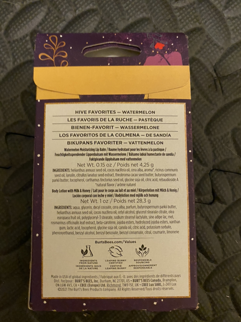 🥕 NEW BURTS BEE LIP BALM AND BODY LOTION WATERMELON image indicator(2)