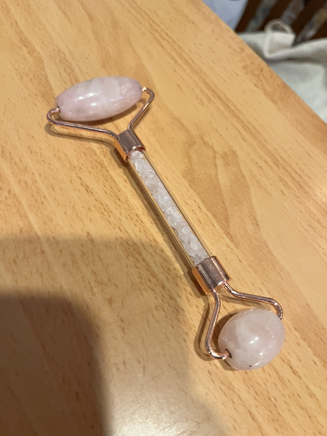 Rose quarts face roller thumbnail