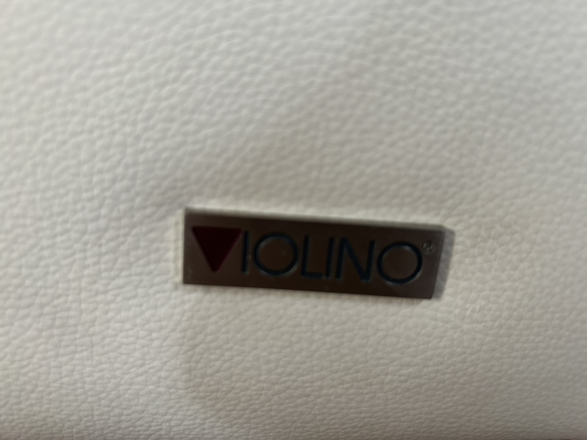White genuine leather sofa - photo 3