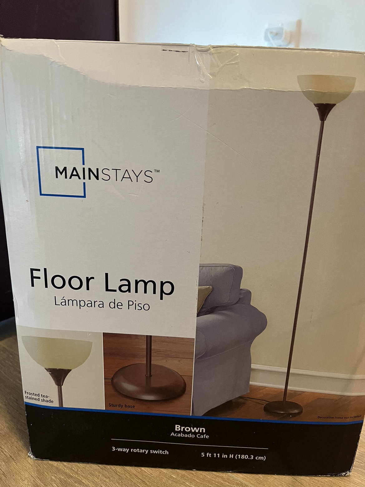 Mainstays Floor Lamp ( Brown)