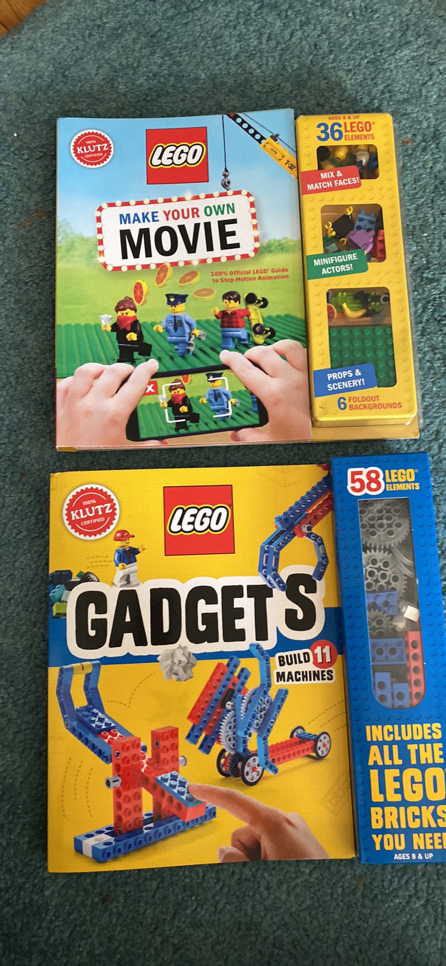 Lego books with pieces