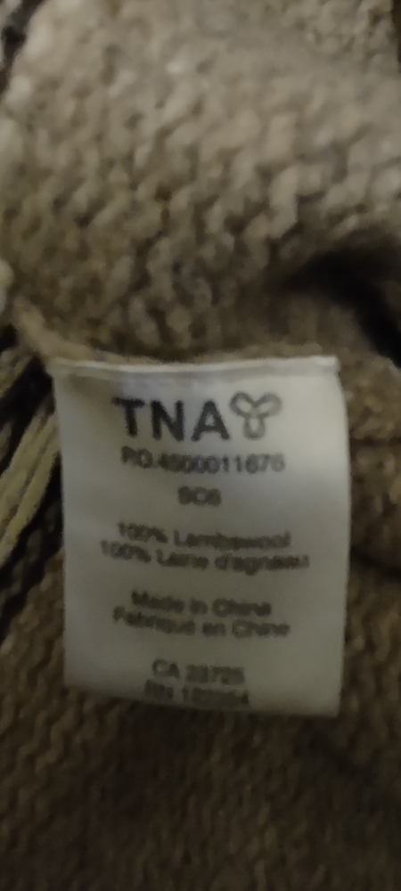 TNA sweater zip up Lambswool small - photo 3