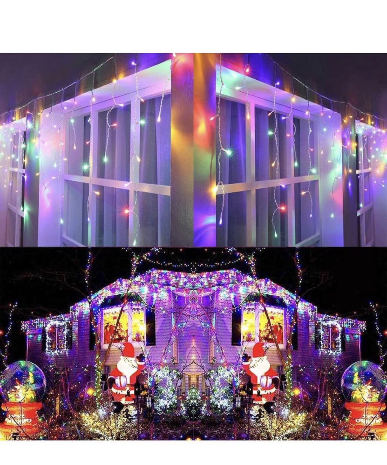 Christmas Lights, LED Icicle Lights,