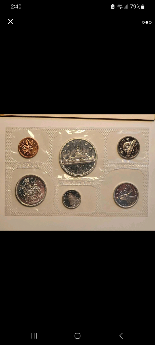 1965 Uncirculated Canada Silver Mint Coin Set image indicator(2)