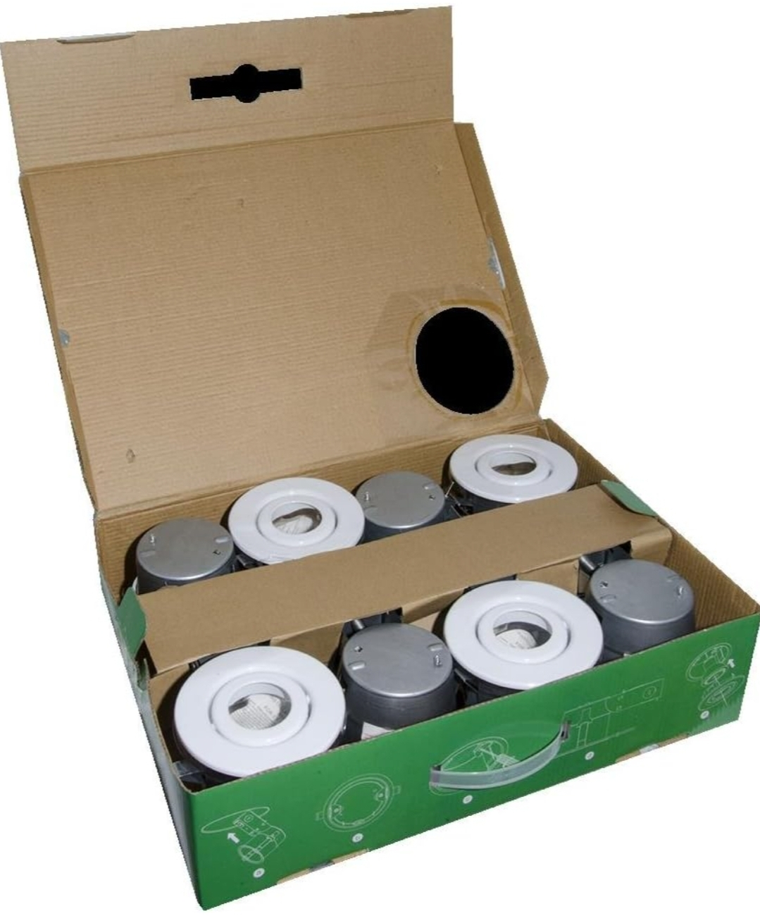 Remodel Series Contractor 8 Pack, 4-1/2" Diameter, White