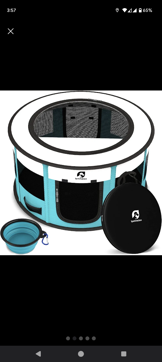 Pet Playpen in Cyan, 44"/110cm image indicator(4)