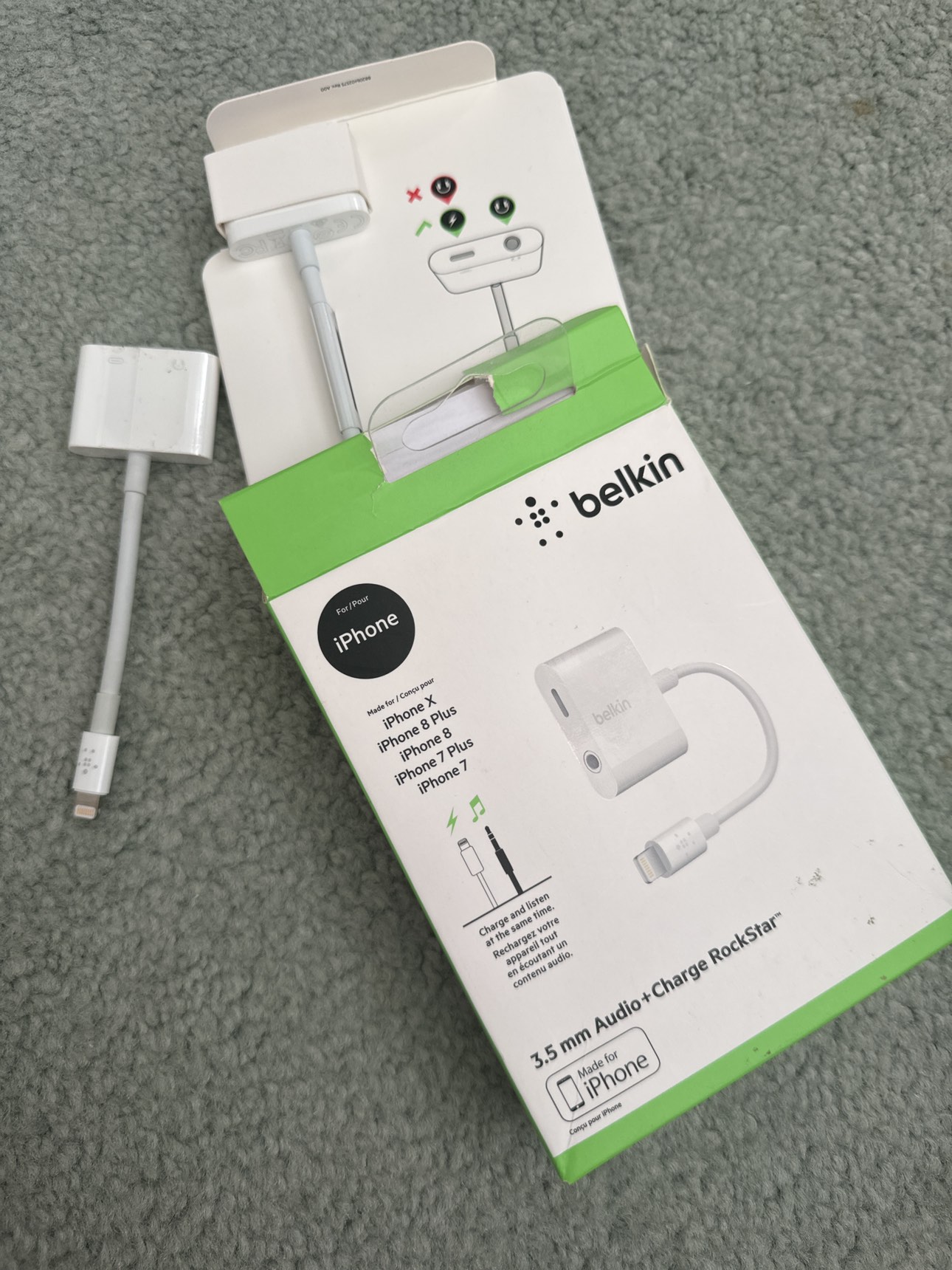 Belkin audio AND usb-c to iPhone adapter