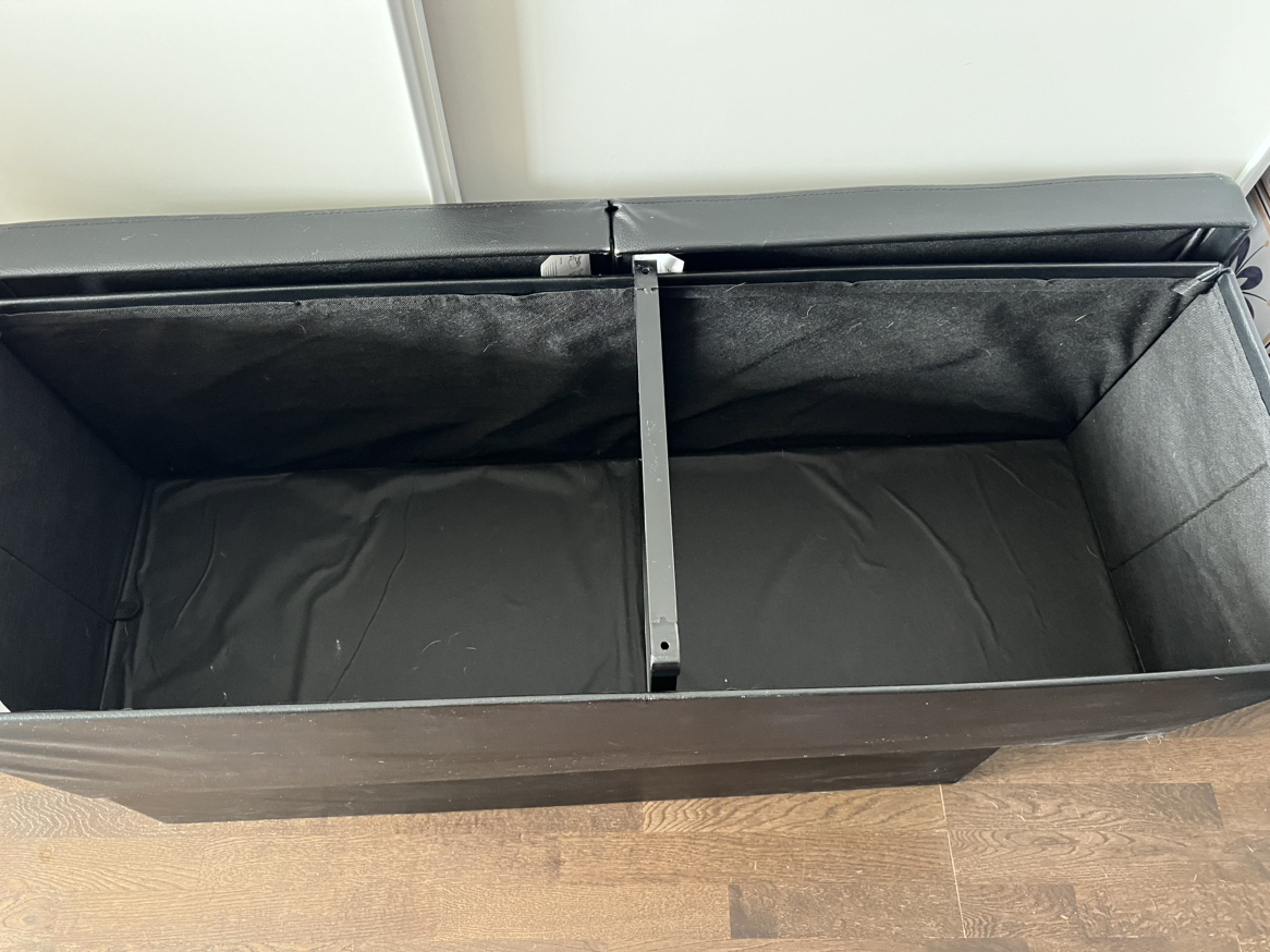 43-Inch Storage Ottoman Bench with Flip Lid, Padded Seat image indicator(5)