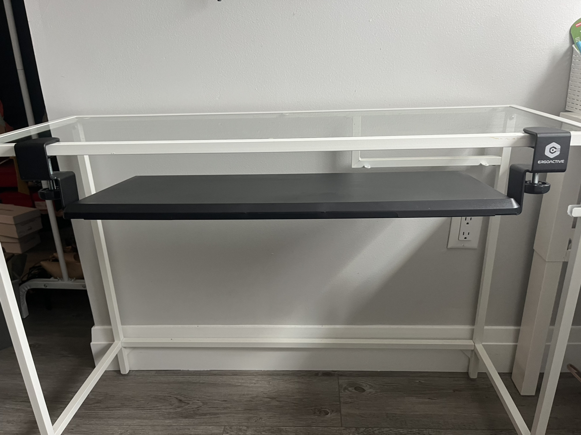 Ergonomic Under The Desk Computer Tray