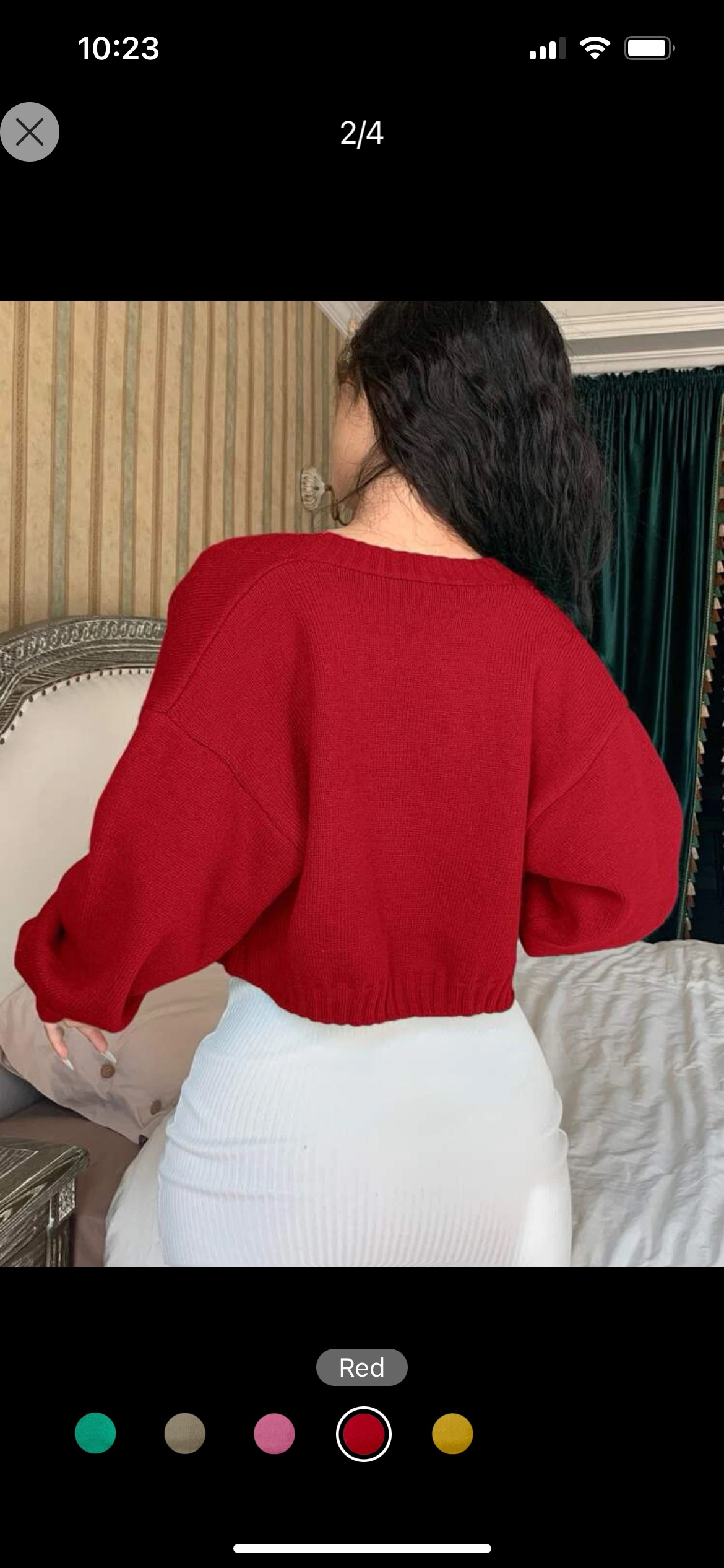 Crop knit cardigan