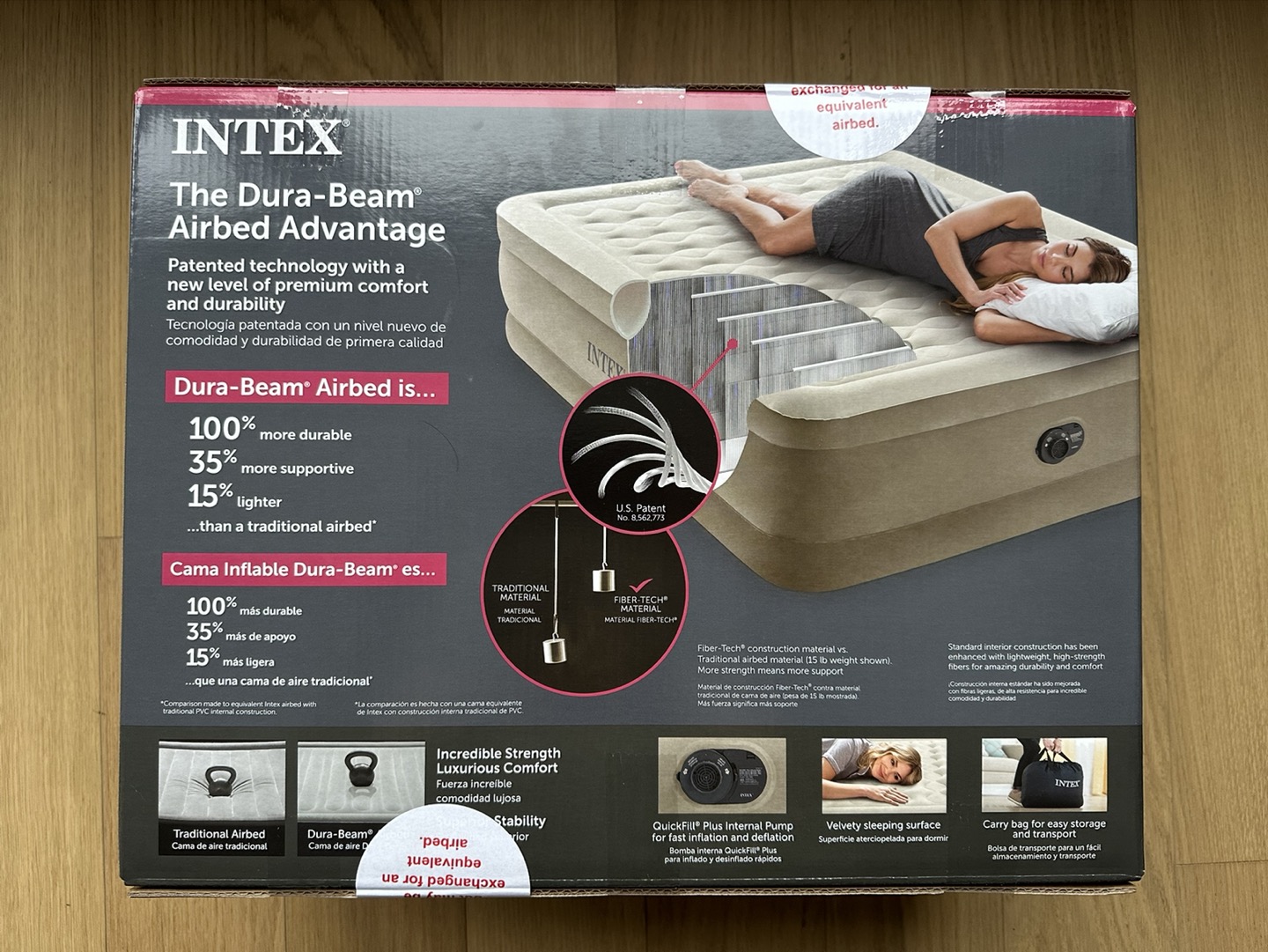 Intex The Dura-Beam air mattress. Queen size