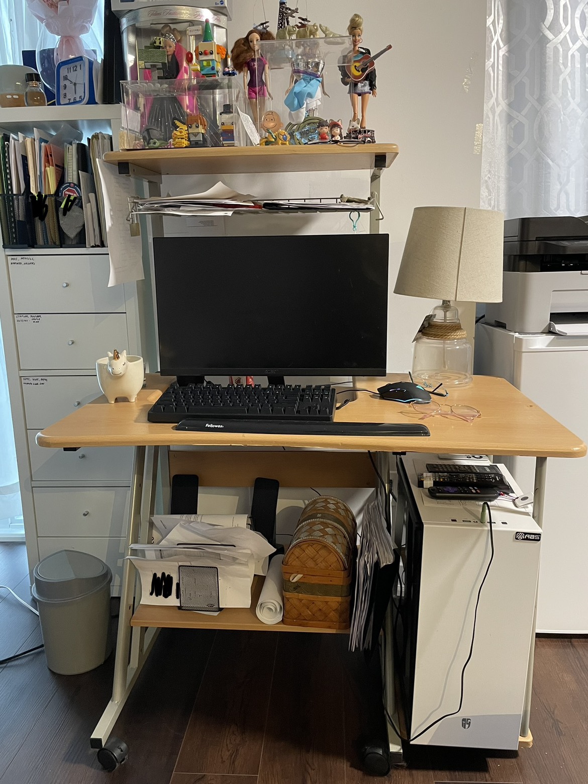 Multifunctional Computer Desk with wheels