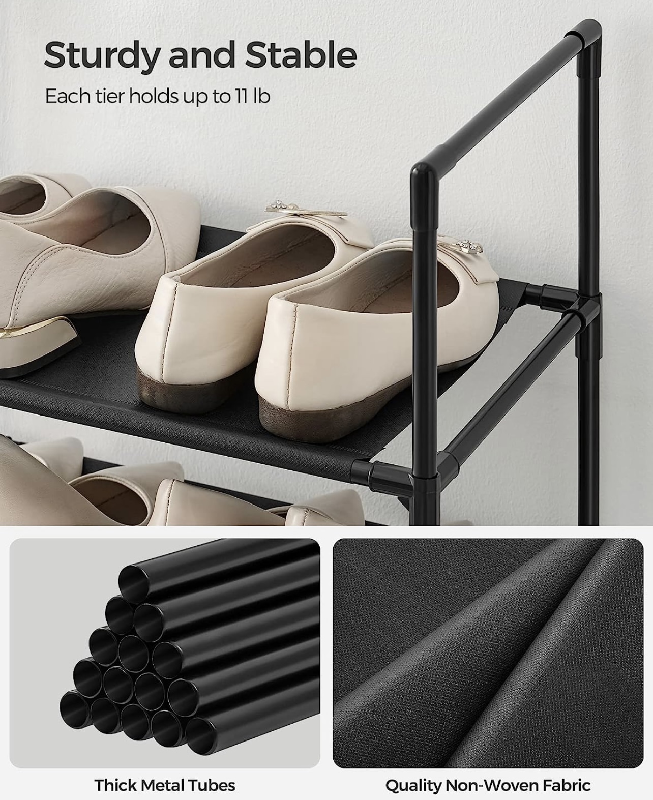 SONGMICS Shoe Rack, 10-Tier Shoe Shelf - photo 3