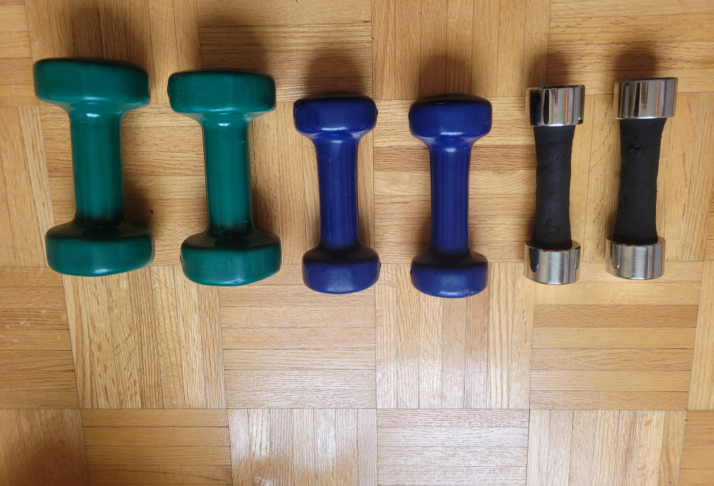 Coated Dumbbell Hand Weight Set – 7 ,4,2 LB - photo 5