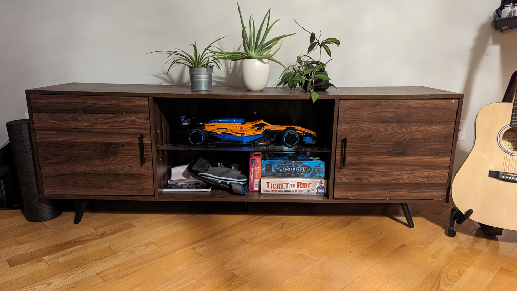 65" Dark Walnut TV Stand