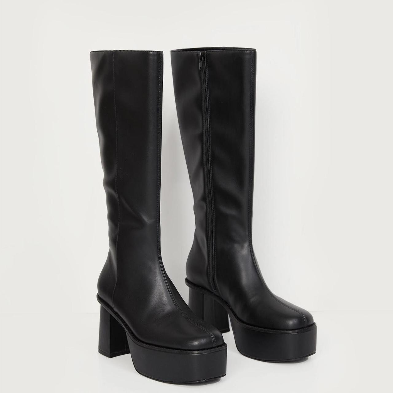Oak + Fort Vegan Leather Platform Knee High Boots thumbnail
