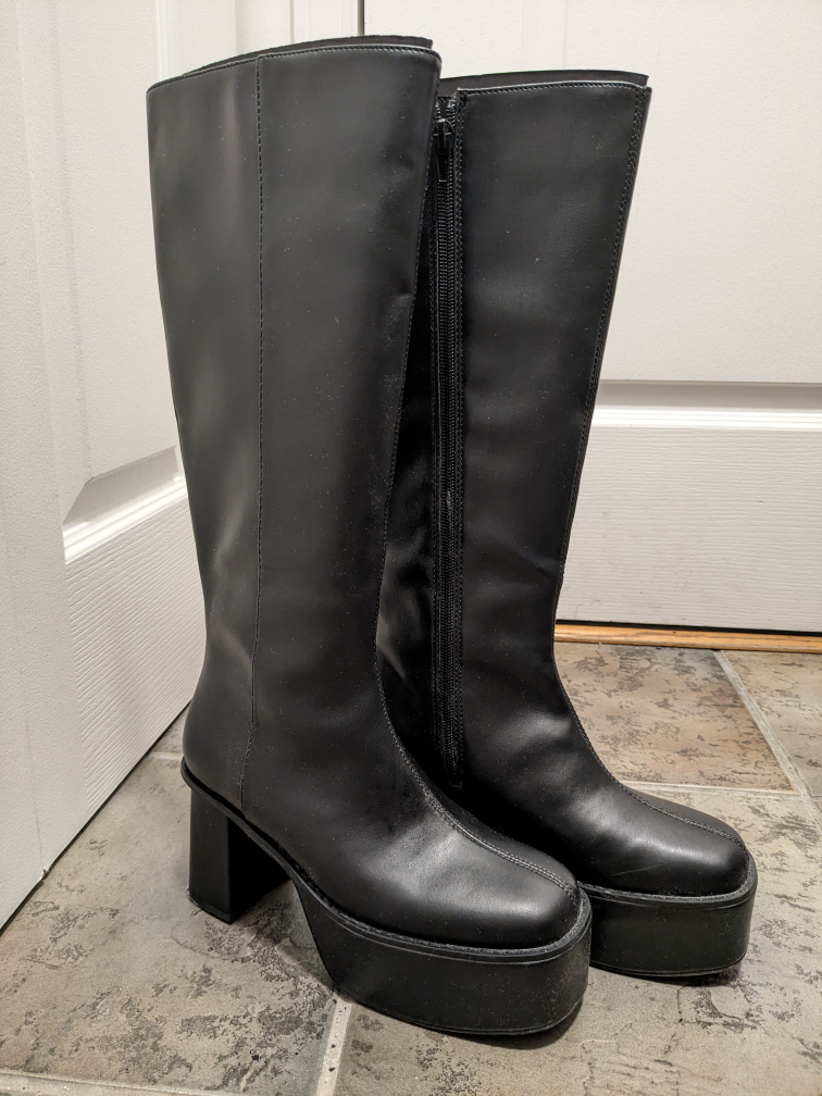 Oak + Fort Vegan Leather Platform Knee High Boots - photo 3
