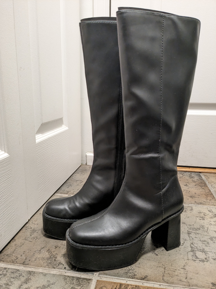 Oak + Fort Vegan Leather Platform Knee High Boots - photo 4