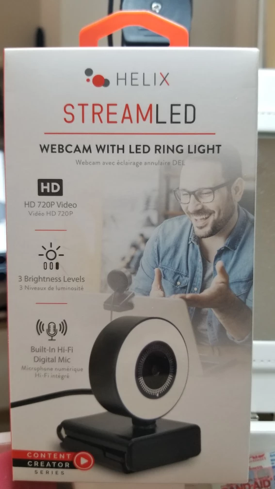 Helix ring light with webcam thumbnail