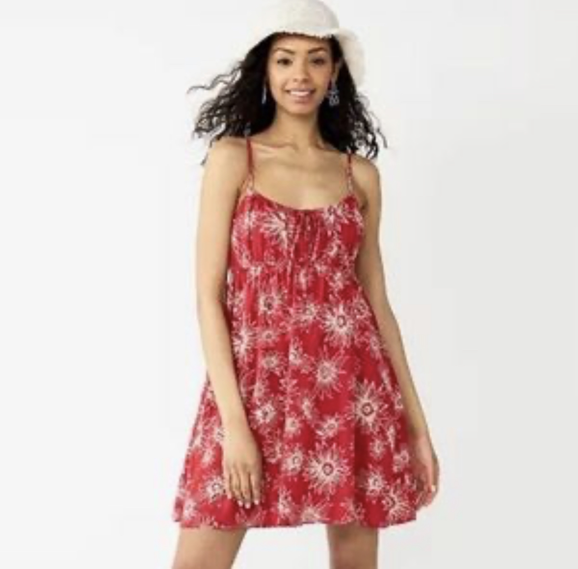 Rewind Juniors Fit & Flare Dress, Women's SZ XXL, Red Hawaii