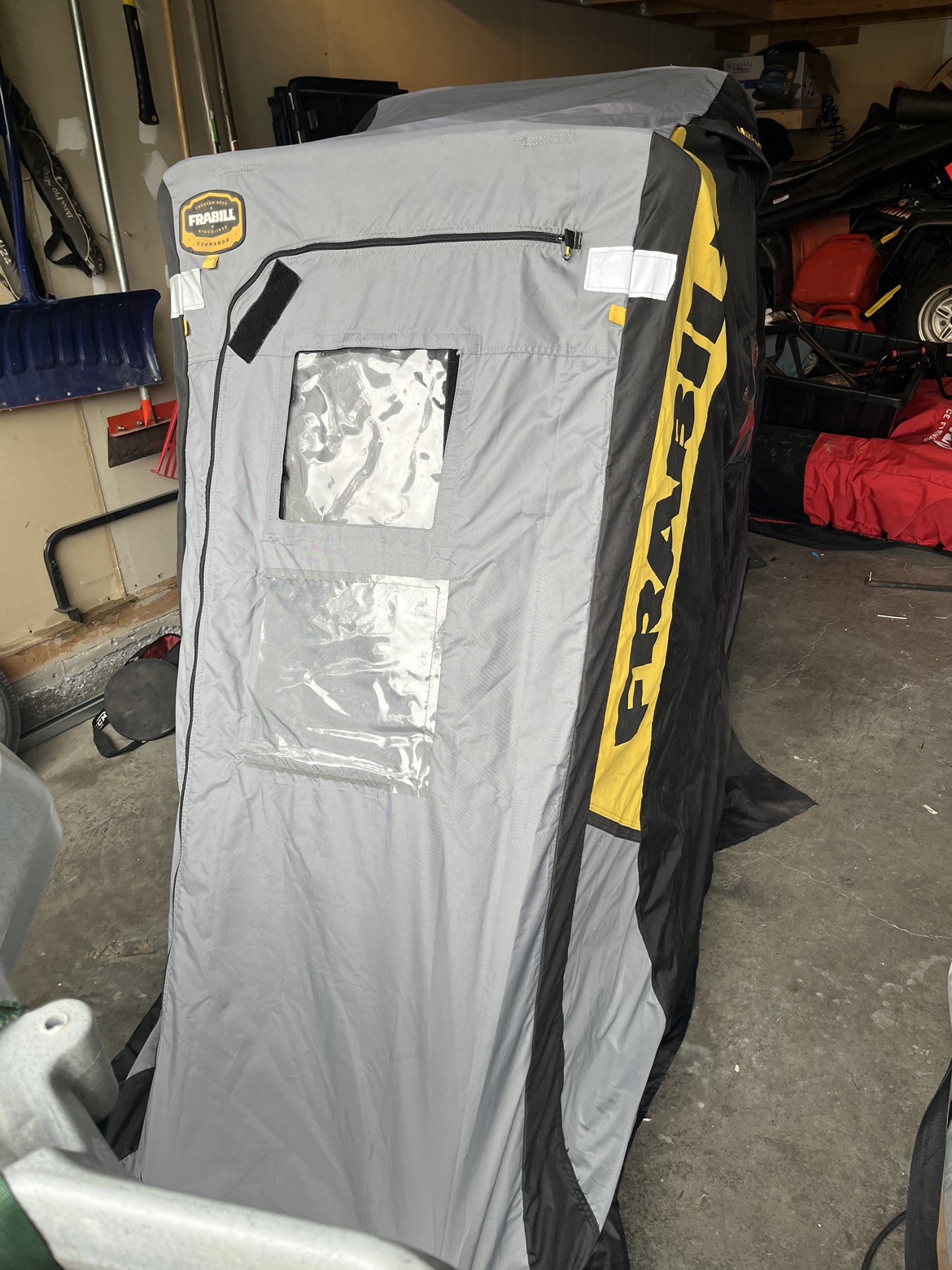 Frabil ice fishing shelter