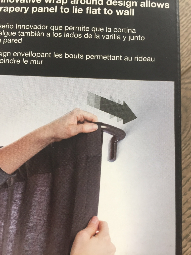 Umbra Twilight Curtain Rod and Halo Floating Magnetic Tie Backs image indicator(4)