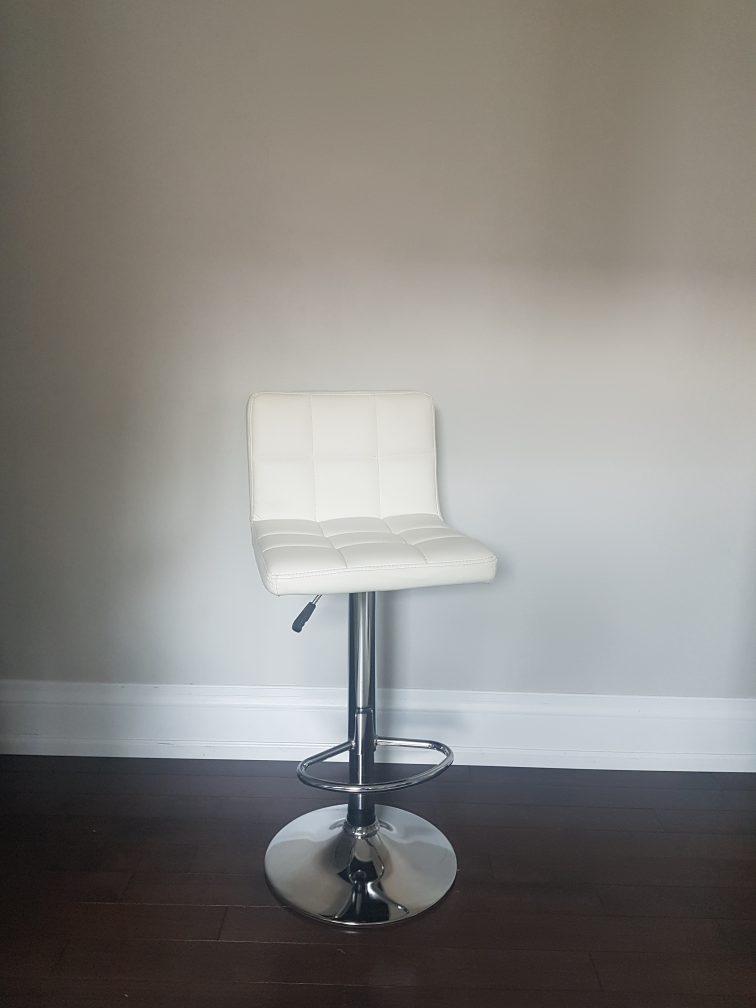 White adjustable Kitchen Bar Stool