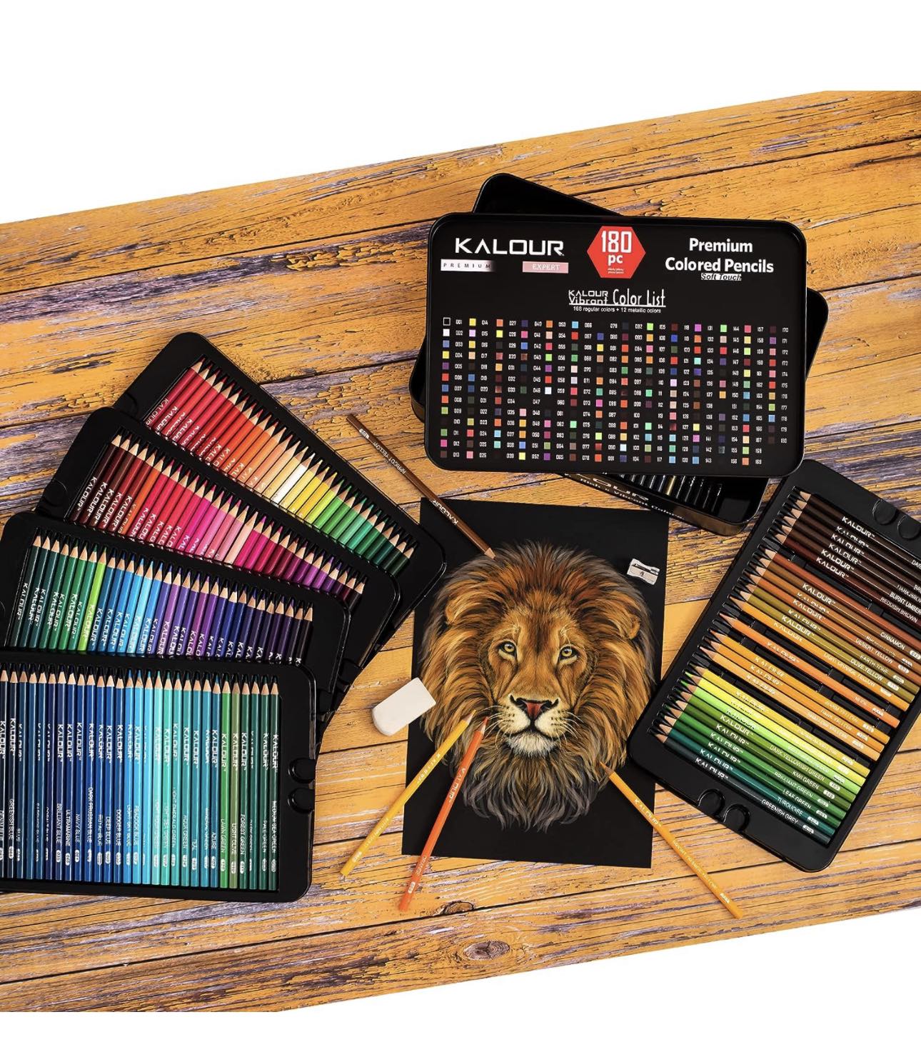 180 Colored Pencil Set for Adults Artists kids Rich Pigment image indicator(5)