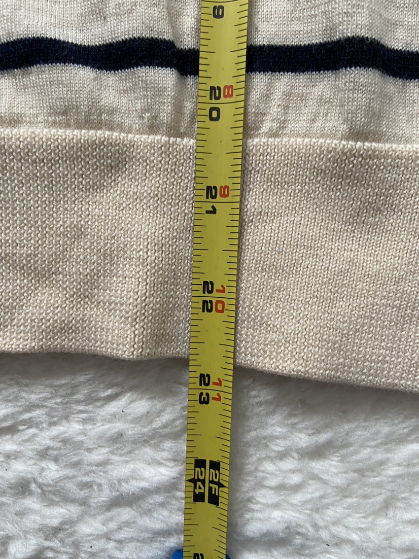 A.P.C. Navy stripe crew neck sweater size M image indicator(9)