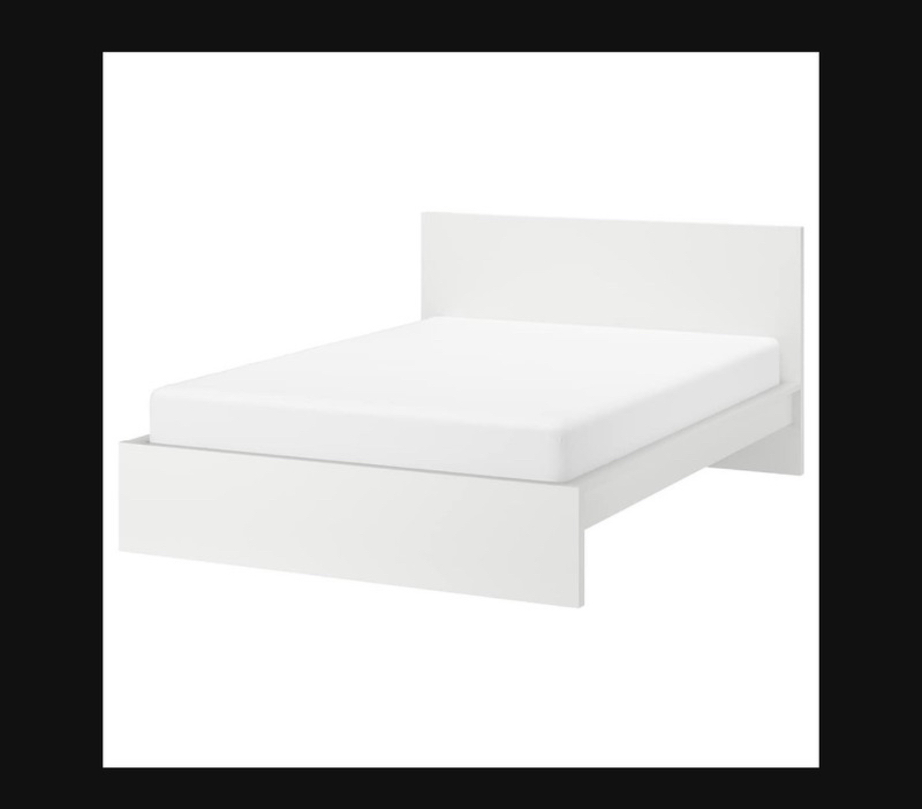 FREE - Malm double bed, bed frame (Support beam missing)