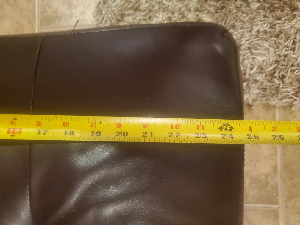 ottoman brown storage footrest puleather - photo 3