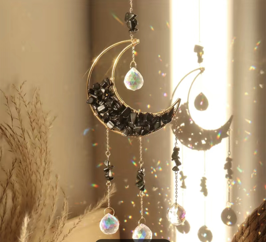 Crystal moon decoration