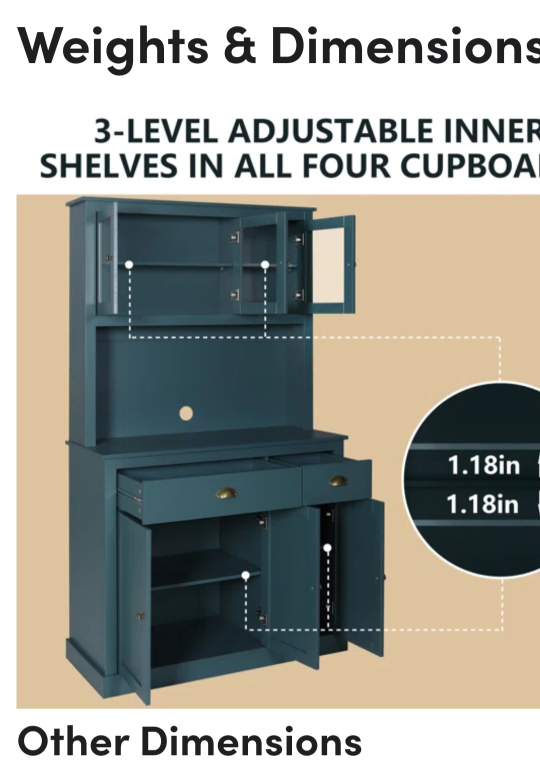 aralene kitchen pantry brand new gray color - photo 2