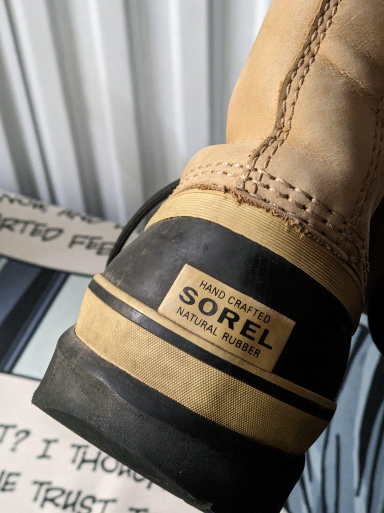 Sorel Men's Caribou Waterproof Tan Snow Boots, Size 7 image indicator(5)