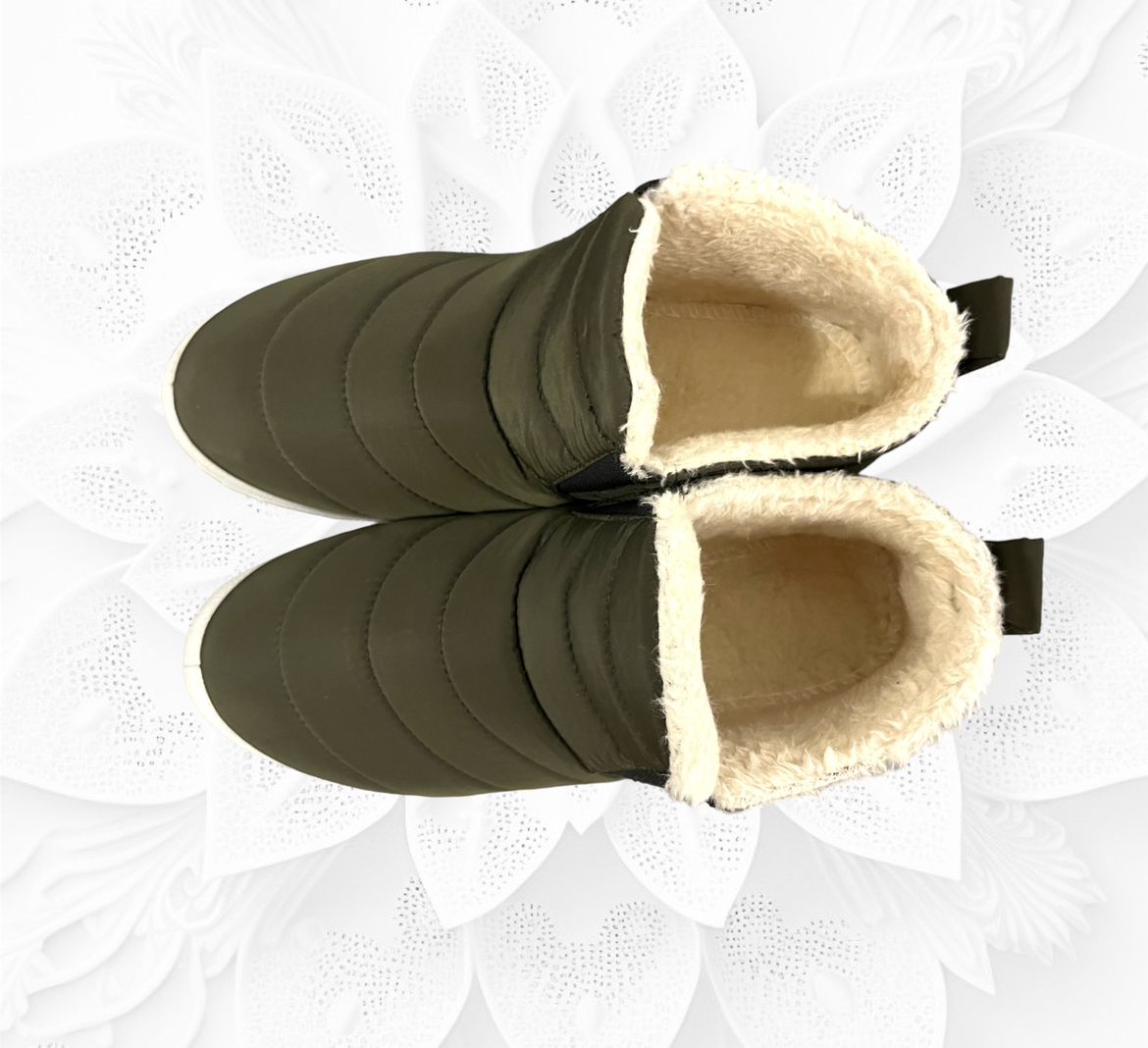 🥰 Unisex Olive Green Winter Boots image indicator(2)