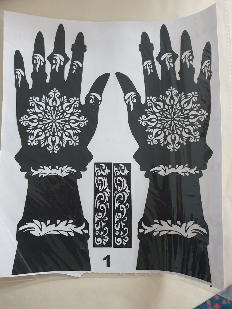 Mehendi / Henna (Bridal) Stencil stickers (Reuseable) Pakistani image indicator(3)