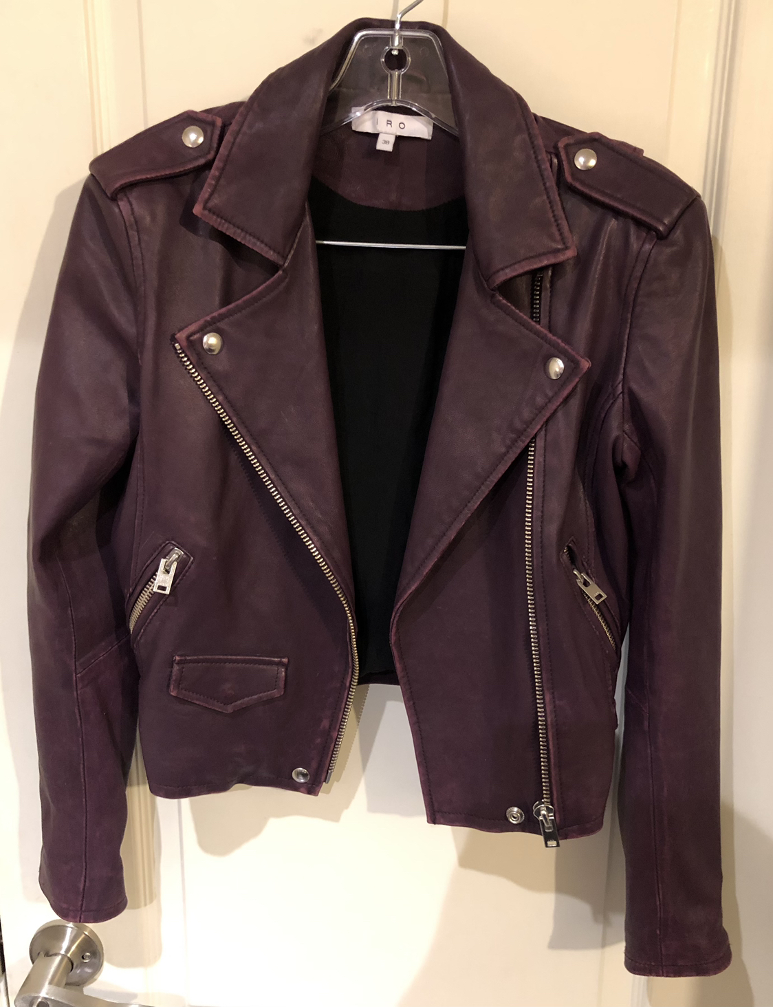 Iro 100% Lamb Leather Biker Jacket Retail 1500 - photo 5