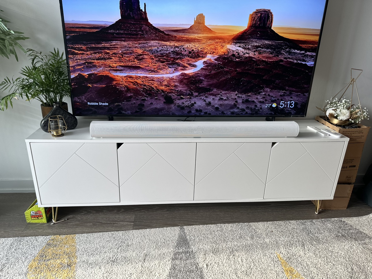 Modern TV stand - white