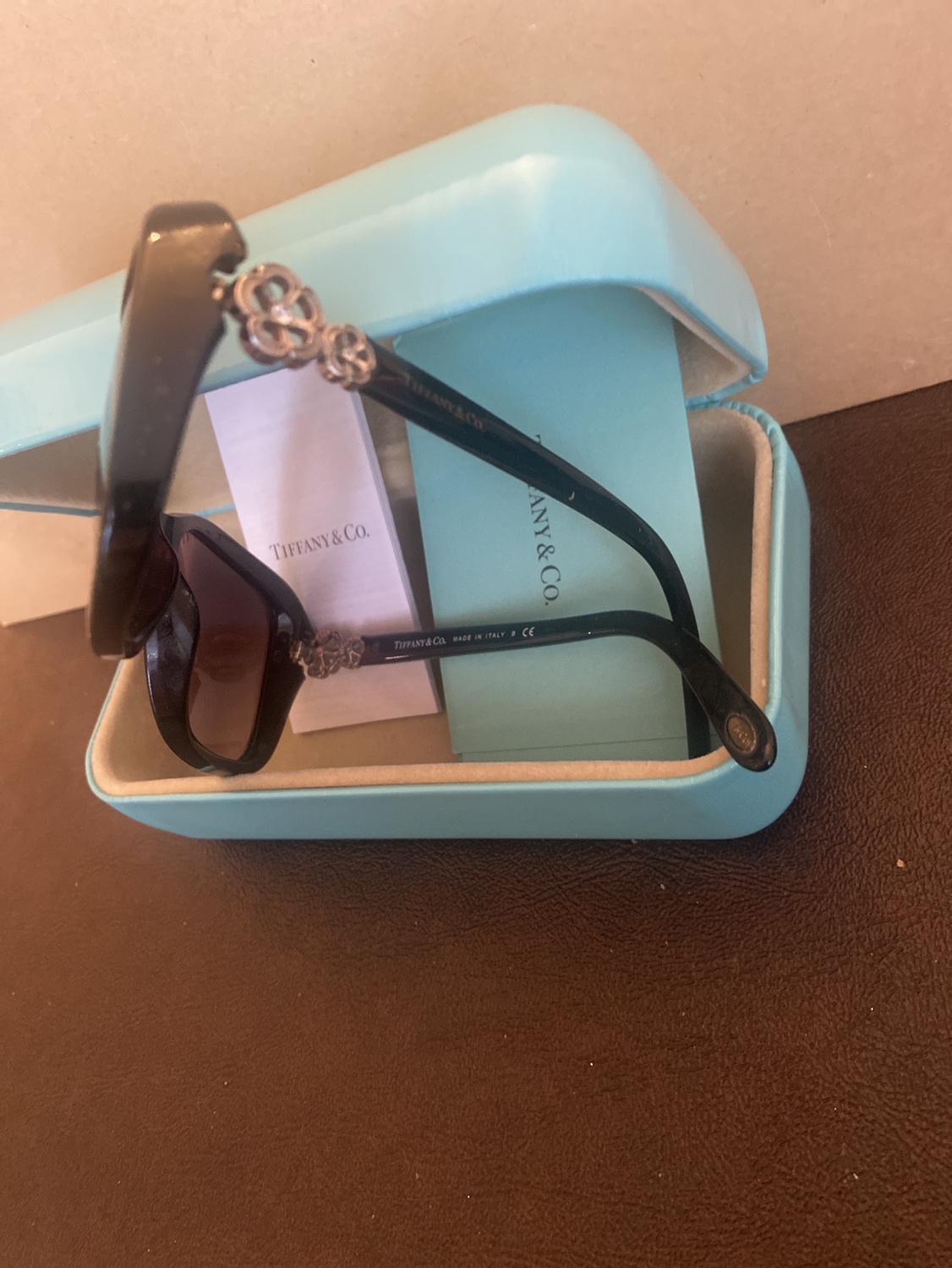 Tiffany sunglasses 4052-B and case with cards - photo 4