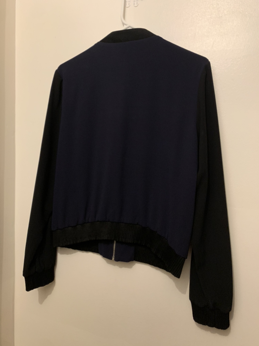 Babaton Aritzia satin crepe bomber jacket image indicator(2)