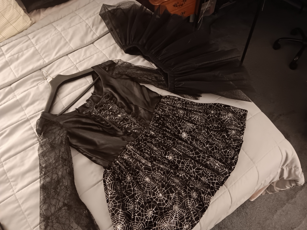 Women's blk/silver Halloween costume image indicator(2)