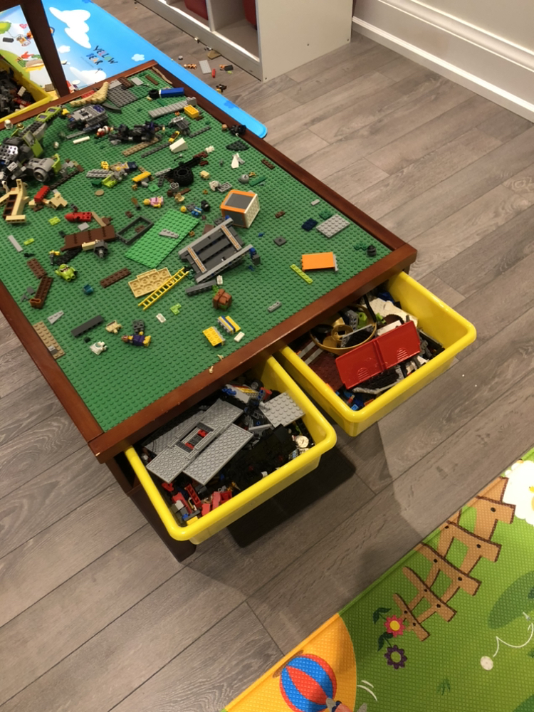 Lego table with storage and 2 bins - photo 3