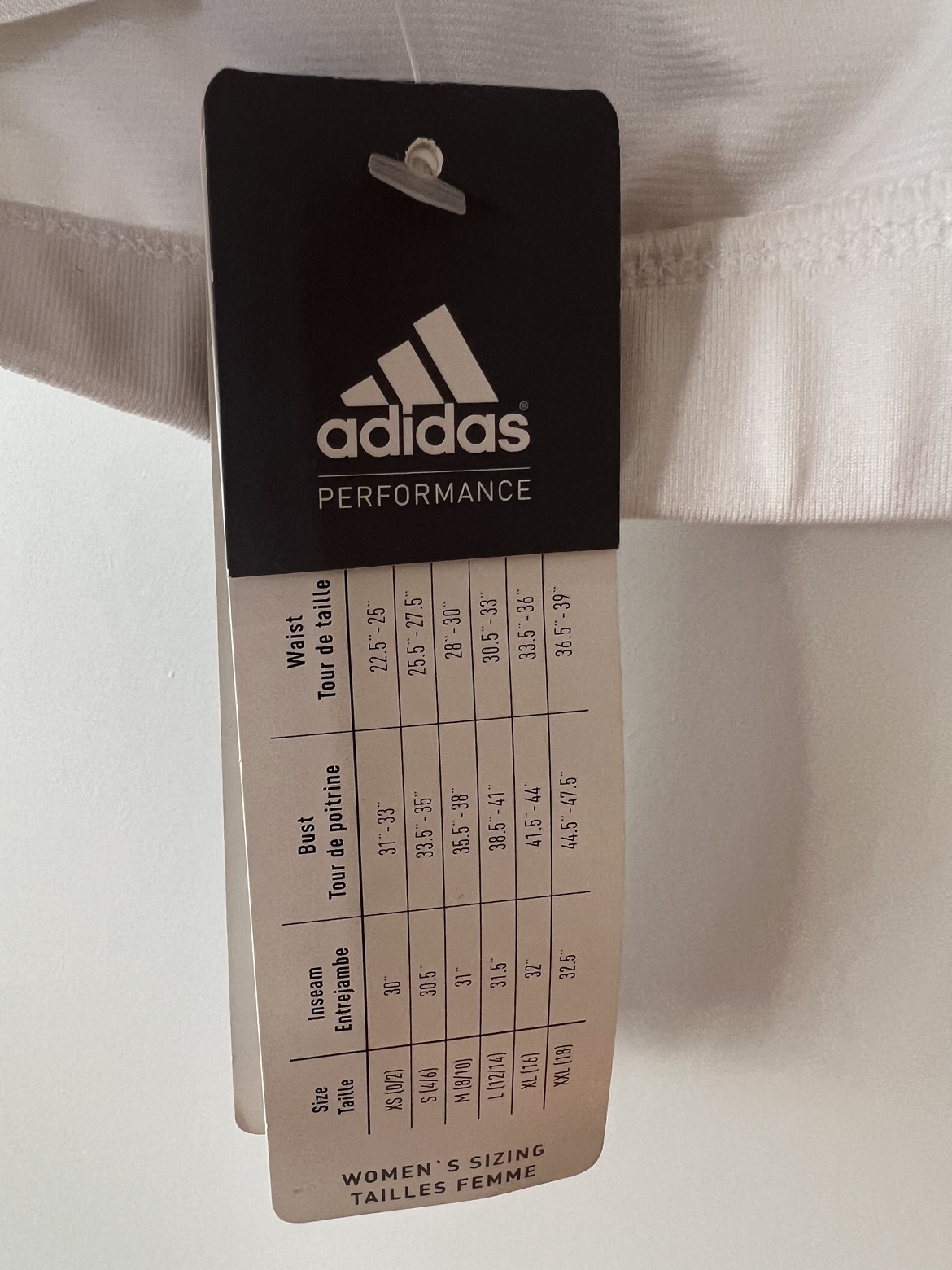 BNWT adidas white sports bra image indicator(3)