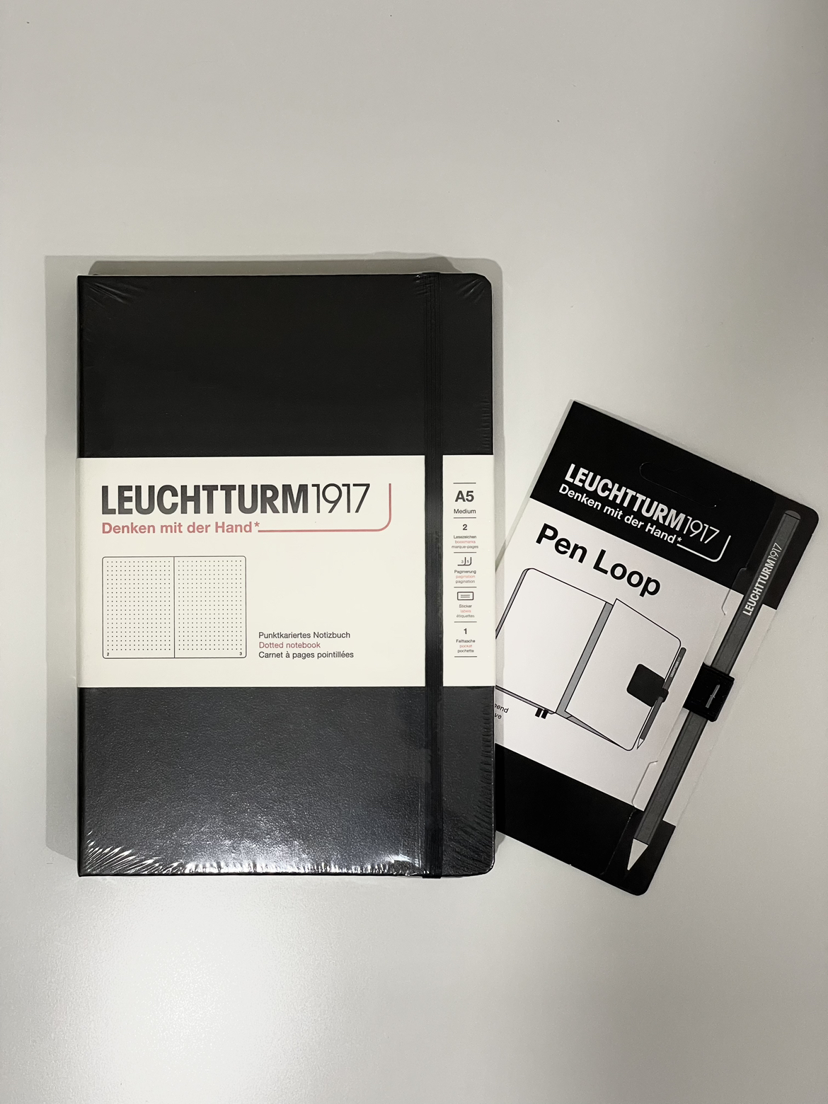 Leuchtturm 1917 A5 Dotted Notebook + Pen Loop, Bullet Journal thumbnail