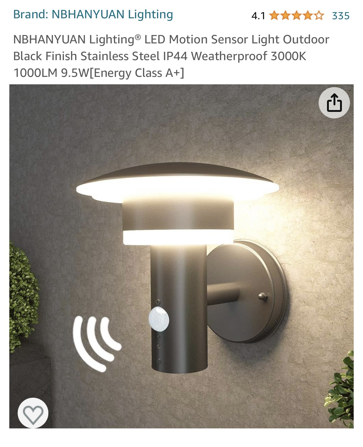 LED Motion Sensor Light Outdoor thumbnail