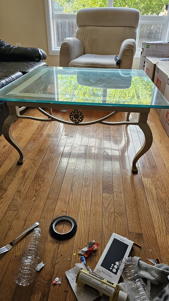 3 Glass Tables (sofa table, side table & console - photo 5