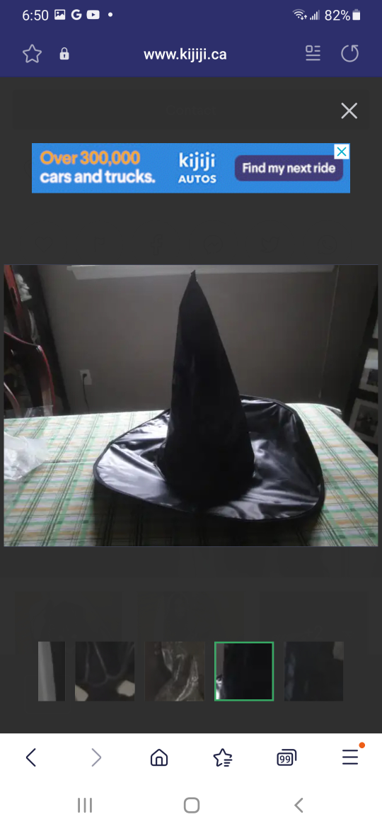 HALLOWEEN BATMAN COSTUME, BOY'S LARGE, WITCH'S HAT AND/OR WIG image indicator(4)